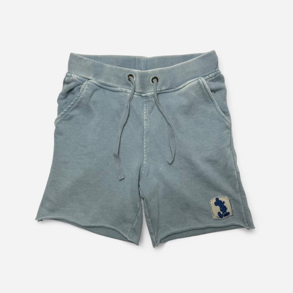 Junk Food Disney Mickey Mouse Light Blue Sweat Shorts Kids M